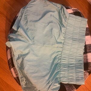 Light Blue Elastic Waist Shorts